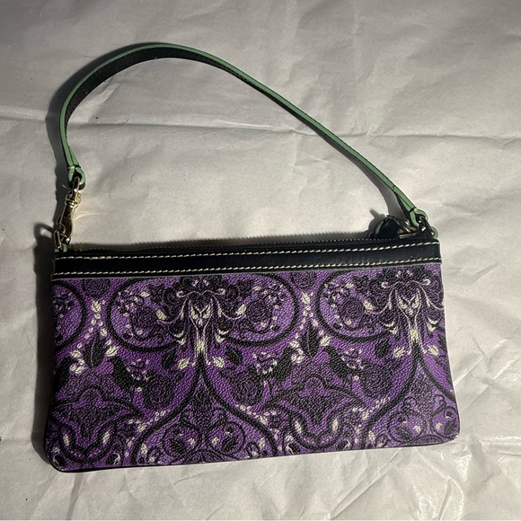 Dooney & Bourke Purple and Black Wristlet Haunted Mansion Disney Parks - Picture 11 of 13